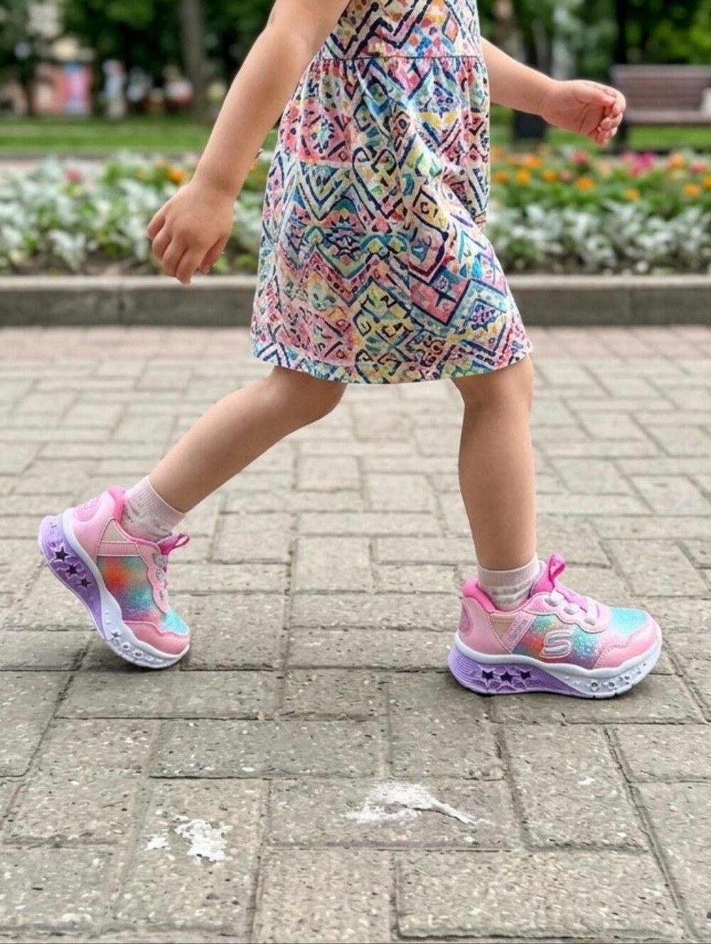 Skechers Kids Purple Pink Gradient Sneakers